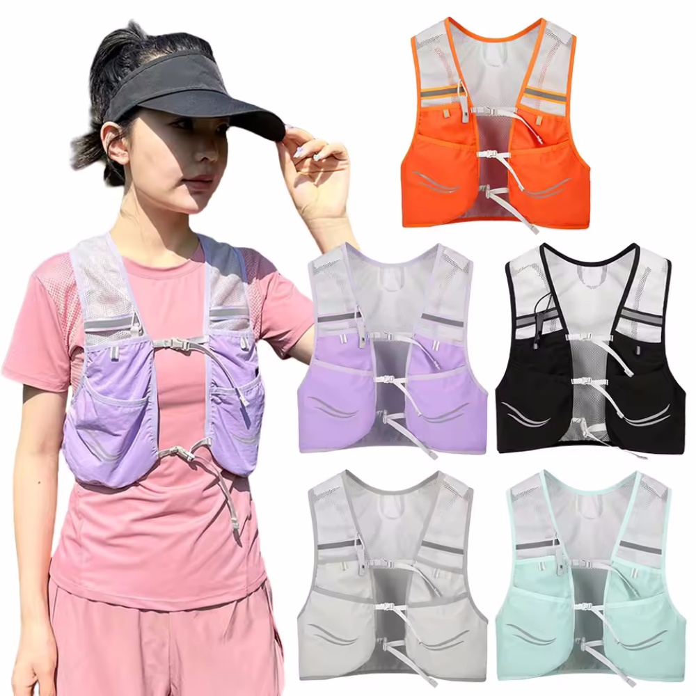 Reflective Vest Cycling - عاكس صدرة للجري الترطيب تشغيل حقيبة