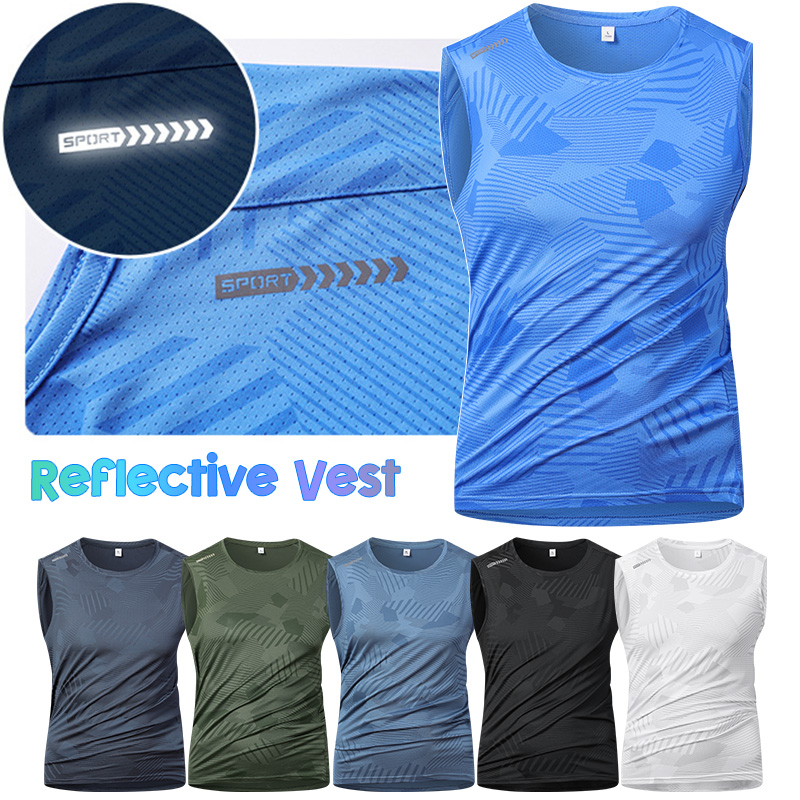 Reflective Vest Cycling - سترة عاكسة للرجال للجري، قميص داخلي