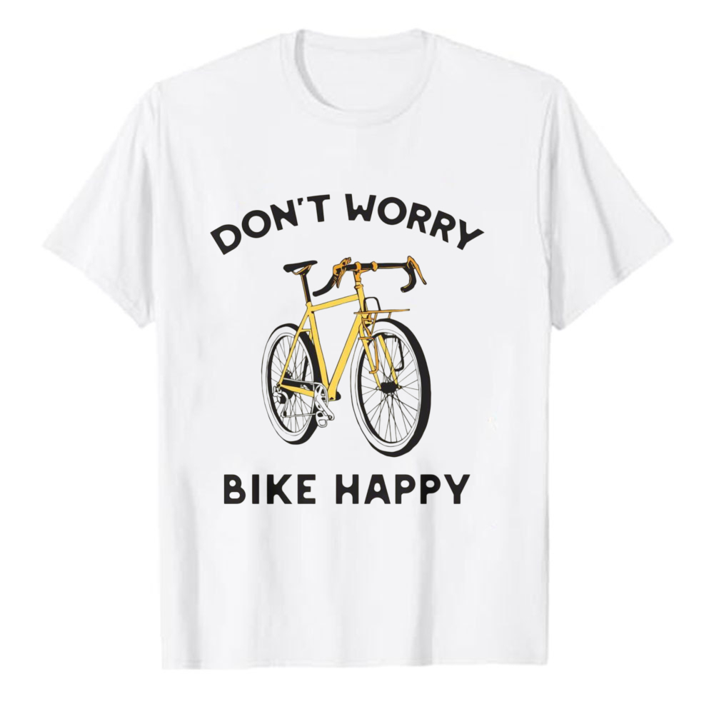 Cycling Commute Outfit - تي شيرت قطني للجنسين بتصميم ريترو