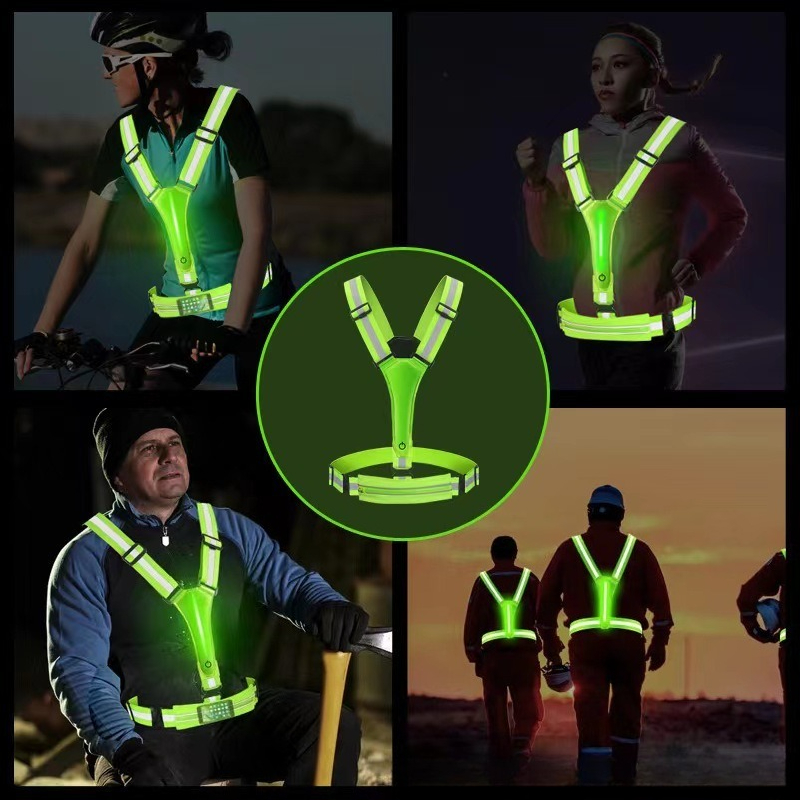 سترة عاكسة مضيئة بتقنية LED عا - مراجعة Reflective Vest Cycling وسعره
