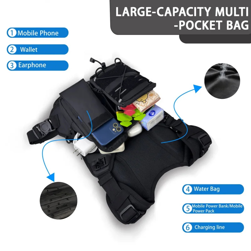 ​ حقيبة صدر تكتيكية عالية الجو - مراجعة Reflective Vest Cycling وسعره