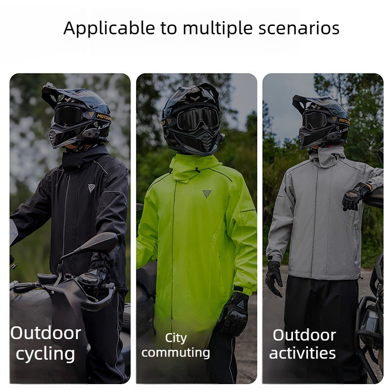 بدلة مطر للدراجات النارية، ستر - مراجعة Cycling Commute In Rain وسعره