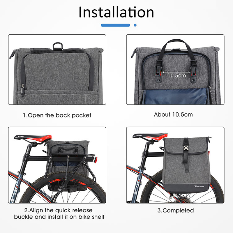 حقيبة ظهر WEST BIKING للدراجات - مراجعة Cycling Commuter Backpack Laptop وسعره