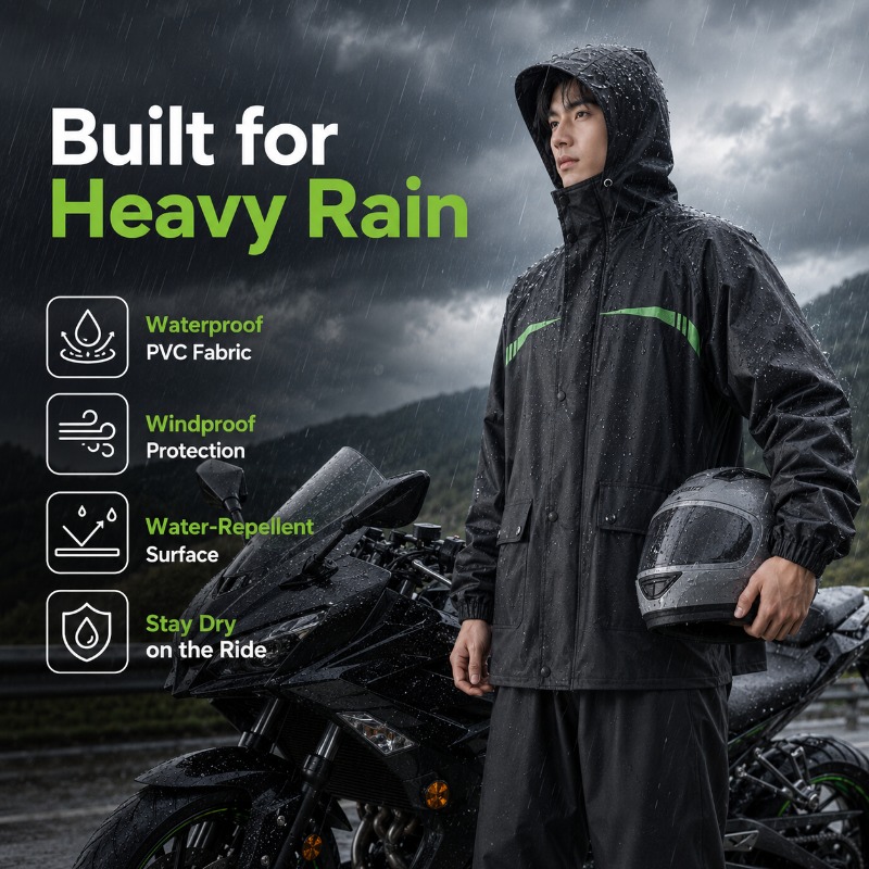 بدلة مطر للدراجات الهوائية مقا - مراجعة Cycling Commute In Rain وسعره