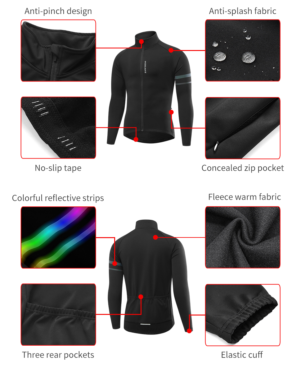سترة WOSAWE للرجال شتوية حراري - مراجعة Cycling Commuter Jacket وسعره